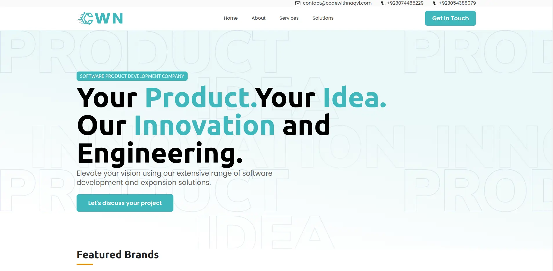 Screenshot of CWN Solutions