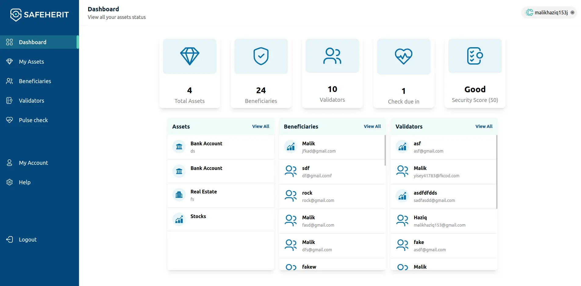 Screenshot of Safeherit
